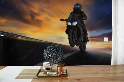 Fototapeta Romantyczna podróż motocyklem