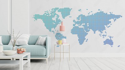 Fototapeta Mapa świata jak z wiadomości