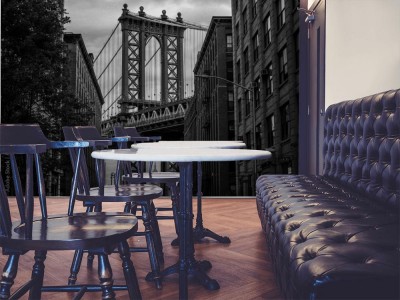 Fototapeta Widok jednej z wież Manhattan Bridge w mieście Nowy Jork
