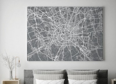Obraz na płótnie Mapa miasta miejski  Mediolan