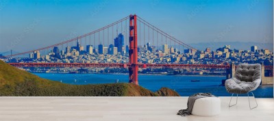 Fototapeta Panorama mostu Golden Gate i panorama San Francisco