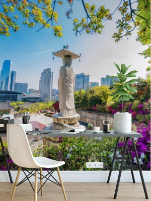 Fototapeta Świątynia Bongeunsa w lecie w dystrykcie Gangnam w Seulu w Korei Południowej