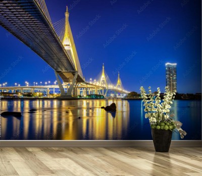 Fototapeta Most Bhumibol w Bangkoku w Tajlandii