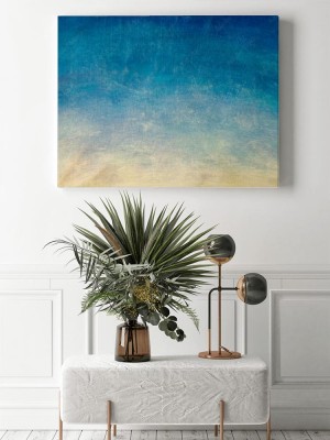 Obraz na płótnie Błękitno żółty gradient nieba