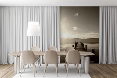 Fototapeta Drewniany pomost 3d