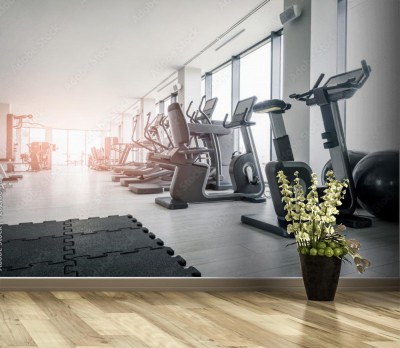 Fototapeta Pusta nowoczesna siłownia