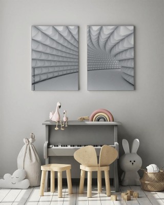Obrazy do salonu Abstrakcyjny kształt tunelu