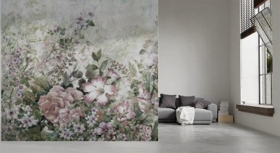 Fototapeta Wiosenne kwiaty malowane akwarelą