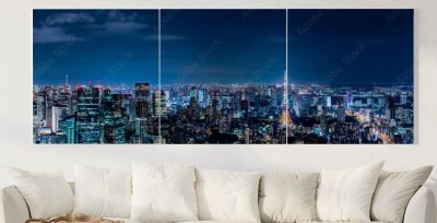 Obraz na płótnie Nocny widok miasta Tokio