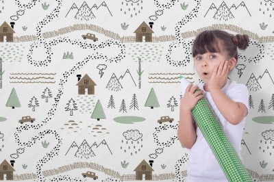 Tapeta dziecięca w stylu skandynawskim