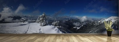 Fototapeta Śnieżna panorama Austrii
