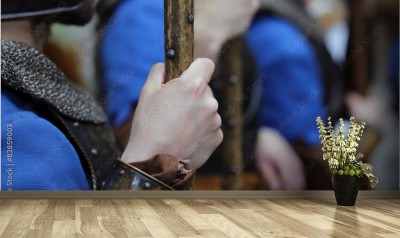 Fototapeta Ręka średniowiecznego żołnierza