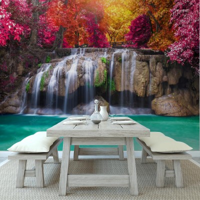 Fototapeta Wodospad w głębokim lesie deszczowym