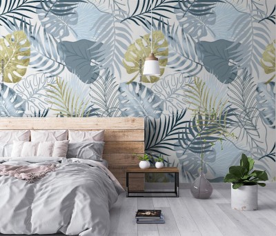 Tapeta - Modny deseniowy wzór roślinny