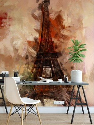 Fototapeta Paris painting Eiffel Tower Eiffel Tower - obraz olejny