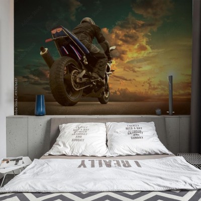 Fototapeta Mężczyzna na motorze