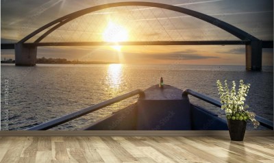 Fototapeta Most Fehmarn w ujęciu z wody