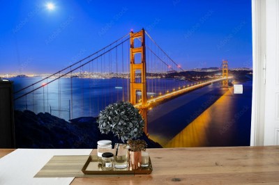 Fototapeta Nocne ujęcie mostu Golden Gate w San Francisco