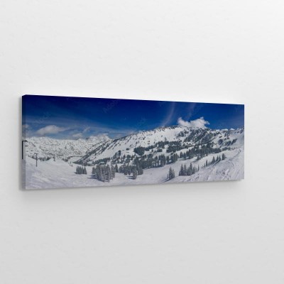 Obraz na płótnie Panoramiczna góra narciarska