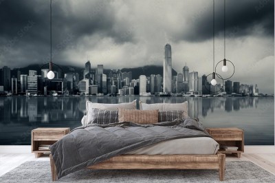 Fototapeta Linia brzegowa w mieście Hongkong