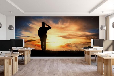 Fototapeta Apel poległych o zachodzie słońca