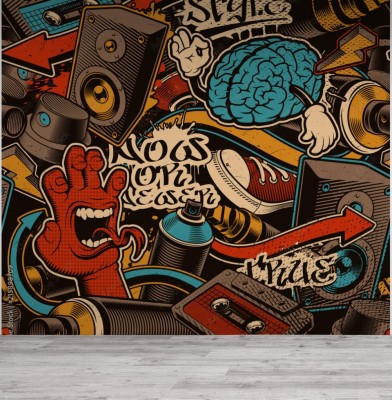 Fototapeta Bezszwowe tło graffiti