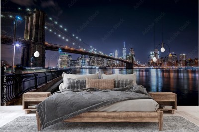 Fototapeta Brooklyn Bridge i panorama Nowego Jorku