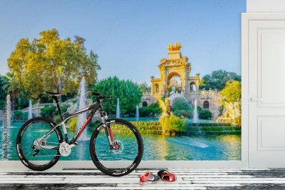 Fototapeta Monumentalna fontanna w parku ciutadella w Barcelonie