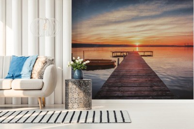 Fototapeta Mały dok i łódź