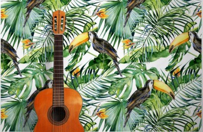 Fototapeta z wzorem tropikalnym lata