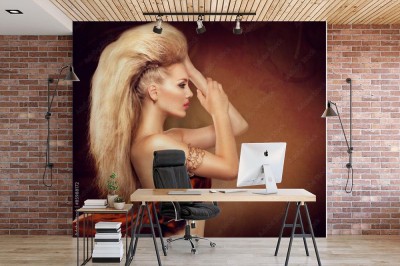 Fototapeta Dziewczyna z fryzurą irokezem