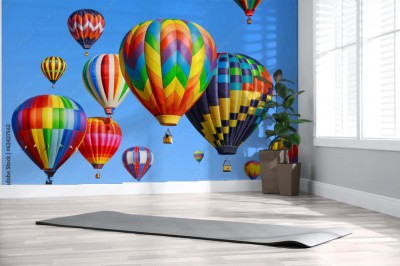 Fototapeta Kolorowe balony na ogrzane powietrze