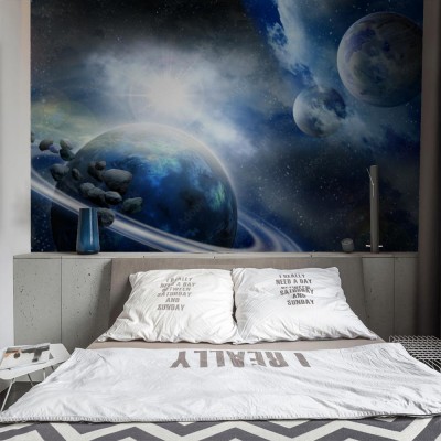 Fototapeta Planety i meteoryty w kosmosie