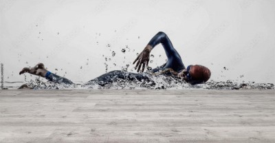 Fototapeta Mężczyzna biorący udział w triathlonie