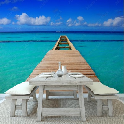 Fototapeta Molo 3D na morzu karaibskim