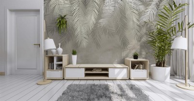 Fototapeta z liściem palmy