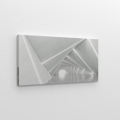 Obrazy do salonu Powykręcany abstrakcyjny tunel w 3D 
