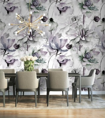 Fototapeta ścienna do salonu w kwiatowy wzór