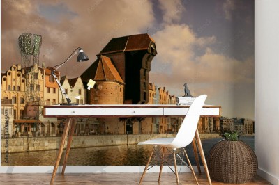 Fototapeta Archiwalne zdjęcie miasta Gdańska w Polsce