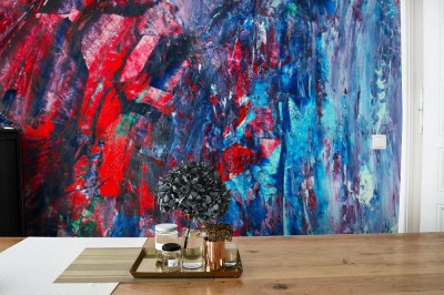 Fototapeta Sztuka abstrakcyjna - farba w kolorach akrylowych