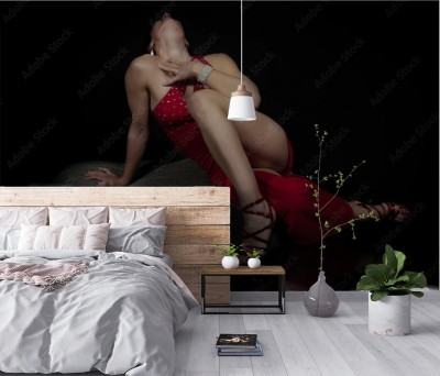 Fototapeta Szykowna czerwień w erotycznym wydaniu