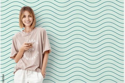 Fototapeta Zielona Fala do Sypialni