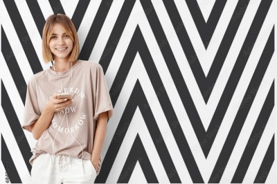 Tapeta z geometrycznym wzorem w zygzaki