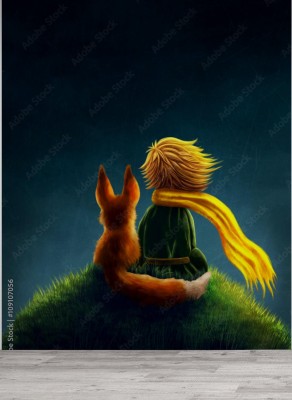 Fototapeta Mały Książe wpatrzony w niebo