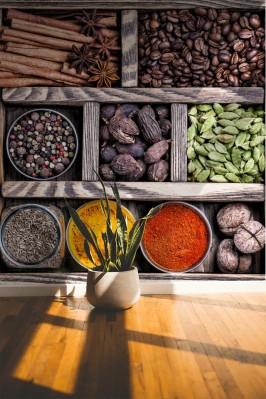 Fototapeta Przyprawy w pudełku