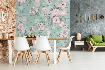 Tapeta Wzór bukiety róż w ołówki A 