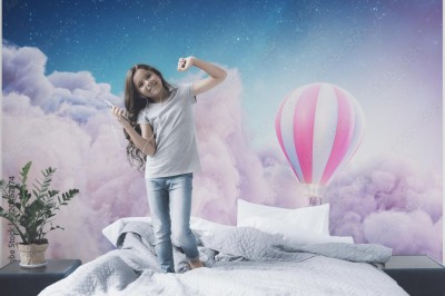 Fototapeta Balon ponad chmurami