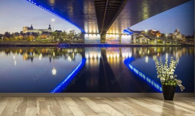 Fototapeta Nocna panorama Tarasy Haken w Szczecinie