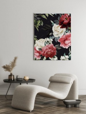 Obraz na płótnie Kwiatowy wzór z różami