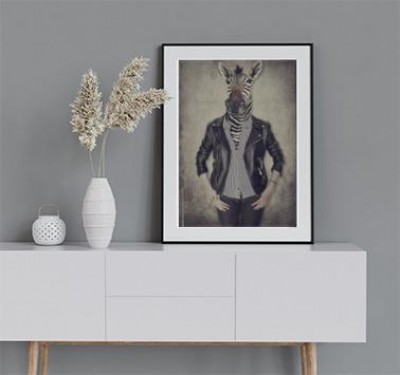 zebra-w-ubraniu-w-stylu-vintage
